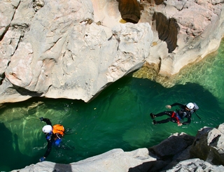 Canyoning en Sierra de Guara en Aragon dans les Pyrénées